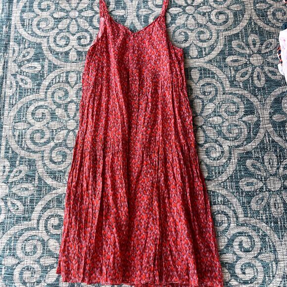 Joie Women's Floral Print Tiered Midi Dress Red & Pink - Size XXL - Picture 3 of 8